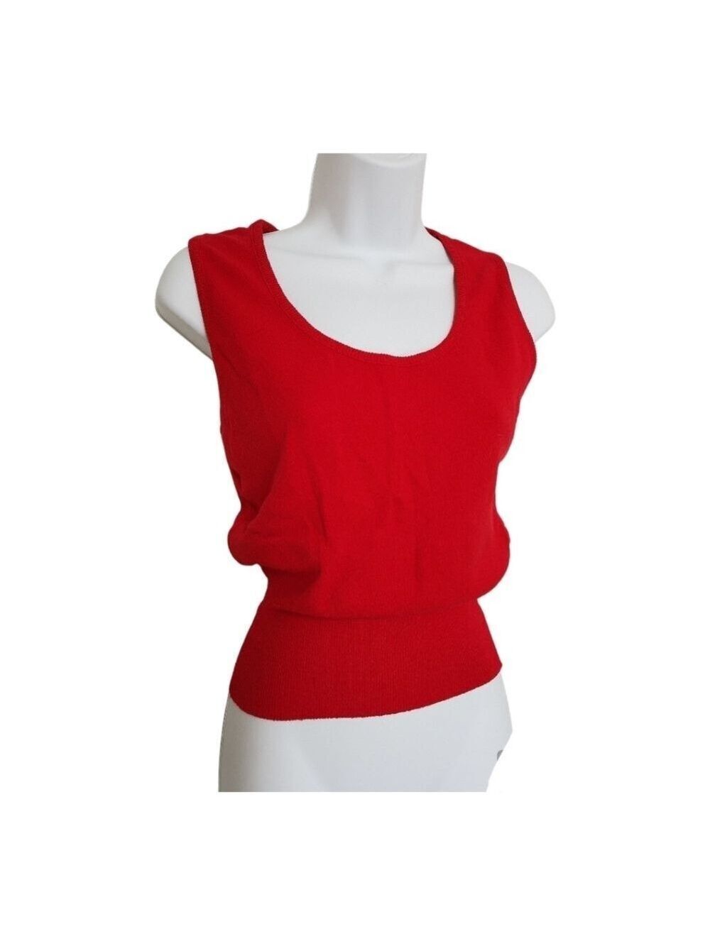 Vintage red vest scoop neck tank top